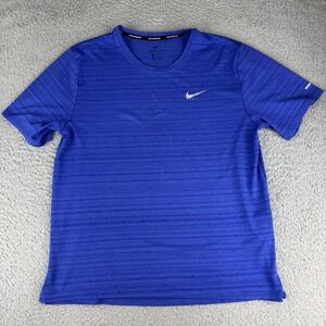 Nike Running Dri-Fit Reflective Shirt‎ Men's Medium Blue Athletic